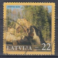 LATVIA 665,used,falc Hinged - Letland