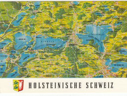 Holsteinische Schweiz, Landkarte Kiel Bis Lütjenburg Ngl #G1709 - Otros & Sin Clasificación