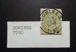 Belgie Belgique - 1893 - OPB/COB N° 59 ( 1 Value ) -   Obl. Comines - 1897 - 1893-1900 Thin Beard