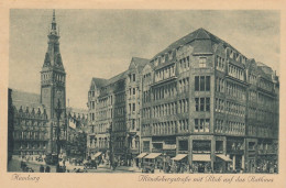 Hamburg, Mönckebergstraße Mit Blick Auf Das Rathaus Ngl #G0305 - Sonstige & Ohne Zuordnung