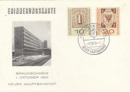 Braunschweig, Erinnerungskarte "Neuer Hauptbahnhof" 1950 Ngl #G1925 - Sonstige & Ohne Zuordnung