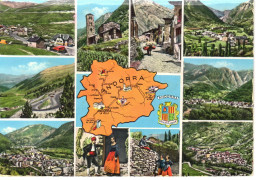 Valls D' Andorra 10 Vues: Pas De La Casa Lacets D'Envalira Andorre Folklore St Julia De Loria Les Escalades - Andorra