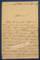 ● L.A.S 1869 La Flèche (Sarthe) - Signataire à Identifier - Nancy Gentilly Lettre Autographe Noblesse Aristocratie XIXè - Other & Unclassified