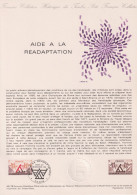 1978 FRANCE Document De La Poste Aide A La Réadaptation N° 2023 - Documentos Del Correo
