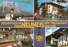Leutasch, Tirol, Appartmenthaus Neuner, Reatsurant Laterndl Glum 1990? #G1281 - Altri & Non Classificati