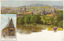 Goslar, Harz, Panorama Und Brusttuch, Litho Ngl #G2224 - Otros & Sin Clasificación