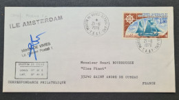 TAAF,  Timbre Numéro PA 44 Oblitéré De ST PAUL Le 21/6/1976. - Storia Postale