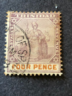 TRINIDAD  SG 118    4d Dull Purple And Orange  FU - Trinidad Y Tobago