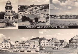 Bergen (Rügen) Platz Turm Straßenpartien Panorama Gl1973 #169.569 - Andere & Zonder Classificatie