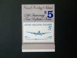 COCOS ISLAND MI-NR. 236 POSTFRISCH(MINT) FREIMARKE FLUGZEUG 1990 MARKE AUF MARKE - Postzegels Op Postzegels