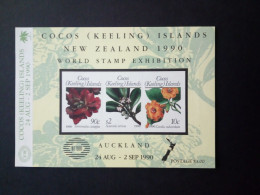 COCOS ISLAND BLOCK 10 POSTFRISCH(MINT) BRIEFMARKENAUSSTELLUNG NEUSEELAND 1990 - Cocoseilanden