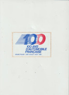 VP : Autocollant : 100 Ans D 'automobile  Française , Grand Palais  Paris 1984 - Pegatinas