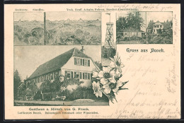 AK Buoch, Gasthaus Zum Hirsch Von G. Frank, Buocher Aussichtsturm  - Autres & Non Classés