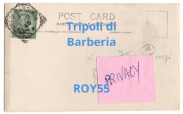 Colonie Italiane Colonia Italiana Libia Cartolinafoto Affrancata Con 5 Cent E Timbro Tripoli Di Barberia(f.piccolo) - Libye