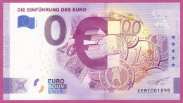 0-Euro XEMZ 20 2020 DIE EINFÜHRUNG DES EURO - SERIE DEUTSCHE EINHEIT - Essais Privés / Non-officiels