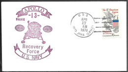 US Space Cover 1970. "Apollo 13" Recovery USS Iwo Jima ##03 - United States