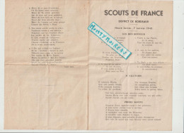 VP : Scouts De  France , District De  Bordeaux , Heure Sainte : 7 Janvier 1940 - Non Classés