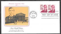 USA FDC Fleetwood Cachet, 15 Cents Holmes, Coil Stamp - 1971-1980
