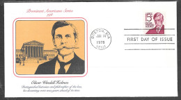 USA FDC Fleetwood Cachet, 15 Cents Holmes, Booklet Stamp - 1971-1980