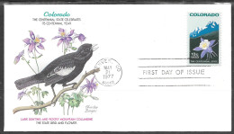 USA FDC Fleetwood Cachet, 1977 Colorado Statehood - 1971-1980