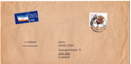 L79104 - Südafrika - 1989 - 2R Dickblatt EF A LpBf PINETOWN -> Westdeutschland - Cartas & Documentos