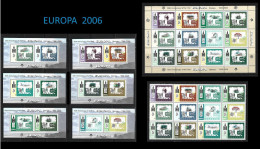 ● MONGOLIA 2006 ֍ EUROPA ️● CEPT ֍ 6 BF Di 2 Valori Nuovi ** ● Perforati  ️● + 2 BF Serie Completa ● Lotto 00 DX ️● - Mongolie
