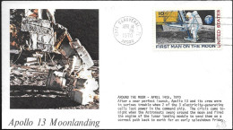 US Space Cover 1970. "Apollo 13" Explosion In Space - United States