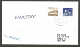 1986 Paquebot Cover,  Norway Stamps Mailed In Rotterdam, Netherlands - Covers & Documents
