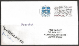 1997 Paquebot Cover, Denmark Stamps Used In Lyskil, Sweden - Cartas & Documentos