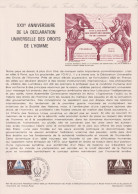 1978 FRANCE Document De La Poste Déclaration Droits De L'homme N° 2027 - Documenten Van De Post