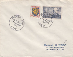 France FDC Y&T N°909 Charles Baudelaire De 1951 Metz - 1950-1959