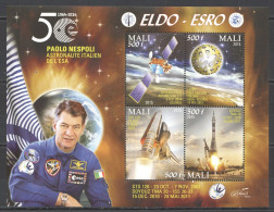 Vk093 2015 Space Eldo-Esro Sts 120 Soyuz Tma 20 Lares Einstein Paolo Nespoli Mnh - Autres & Non Classés
