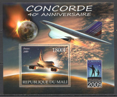 Vk088 2009 Space Concorde 40Th Anniversary Year Of Astronomy Solar Eclipse Mnh - Autres & Non Classés