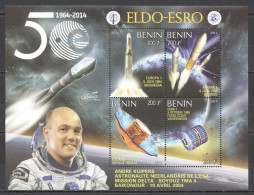 Vk079 2014 Space Eldo-Esro Gaia Europa 1 Ariane 5 Esro 1 Andre Kuipers 1Kb Mnh - Autres & Non Classés