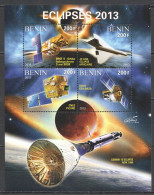 Vk070 2013 Space Solar Eclipses Esa-Nasa Spot 5 Gemini 12 Cnes Picard 1Kb Mnh - Autres & Non Classés