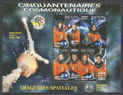 Vk063 2012 Space Tragedies Columbia Challenger Shuttles Deceased Astronauts Mnh - Other & Unclassified