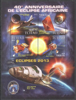 Vk048 2013 Space 40Th Anniversary African Solar Eclipse Atlantis Ikaros Kb Mnh - Other & Unclassified