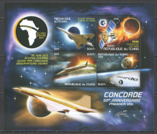 Vk053 2019 Space Solar Eclipse Concorde Esa-Nasa Cooperation Kb Mnh - Other & Unclassified