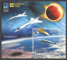 Vk055 2009 Space Halley'S Comet Concorde Solar Eclipse Year Of Astronomy Bl Mnh - Andere & Zonder Classificatie