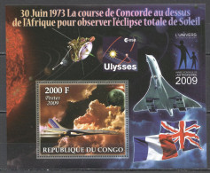 Vk042 2009 Space Concorde 40Th Anniversary Year Of Astronomy Solar Eclipse Mnh - Otros & Sin Clasificación