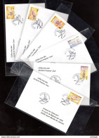 " LES MACHINES VOLANTES " Sur 6 Enveloppes 1er Jour De 2006 De La Collection " CACHETS PREMIER JOUR " N°YT 3978 à 3983 - Aviones