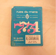 Le Guide Manceau Plan Rues Du Mans Publicité Meubles PORIER Bicyclettes Vélomoteurs PEUGEOT Illustrée ... Autres - Tourism