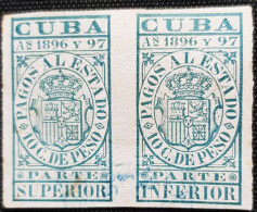 Espagne   Cuba Fiscales Pago Al Estado Forbin N° 47A - Kuba (1874-1898)