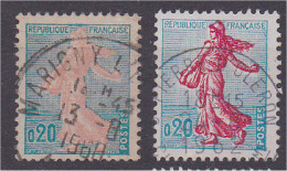 Semeuse Piel N° 1233d Rose Extra Pale Oblitéré Voir Le Scan Recto/verso. - Used Stamps