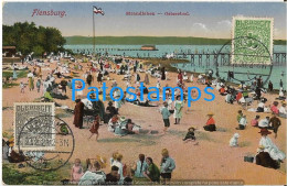 229308 GERMANY FLENSBURG BEACH LIFE POSTAL POSTCARD - Sonstige & Ohne Zuordnung