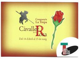 " EL CAVALLER DE LA ROSA ".- PUBLICIDAD DE PROGRAMACION DE OBRA DE TEATRO.- JOVE TEATRE REGINA .- BARCELONA.-(CATALUNYA) - Teatro