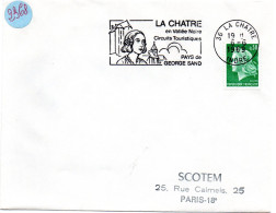 ECRIVAIN / GEORGE SAND  = 36 LA CHATRE 1969 = Flamme Codée = SECAP Illustrée 'PAYS En Vallée Noire' - Mechanical Postmarks (Advertisement)