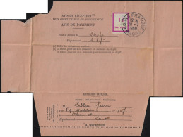 France 1950 Y&T F57, 15 F Fictif De L'émission De 1945. Cours Pratiques D'Orléans, Avis De Réception D'un Objet Chargé - Fictie