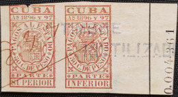 Espagne   Cuba Fiscales Pago Al Estado Forbin N° 49A - Cuba (1874-1898)