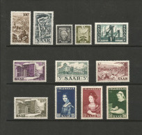 SARRE 1 Lot De 12 Timbres Neufs** De 1949 à 1956,  Cote 32.50€ - Unused Stamps